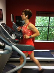 Marcey on treadmill