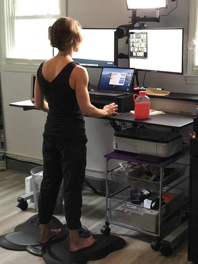 Sit stand desk photo